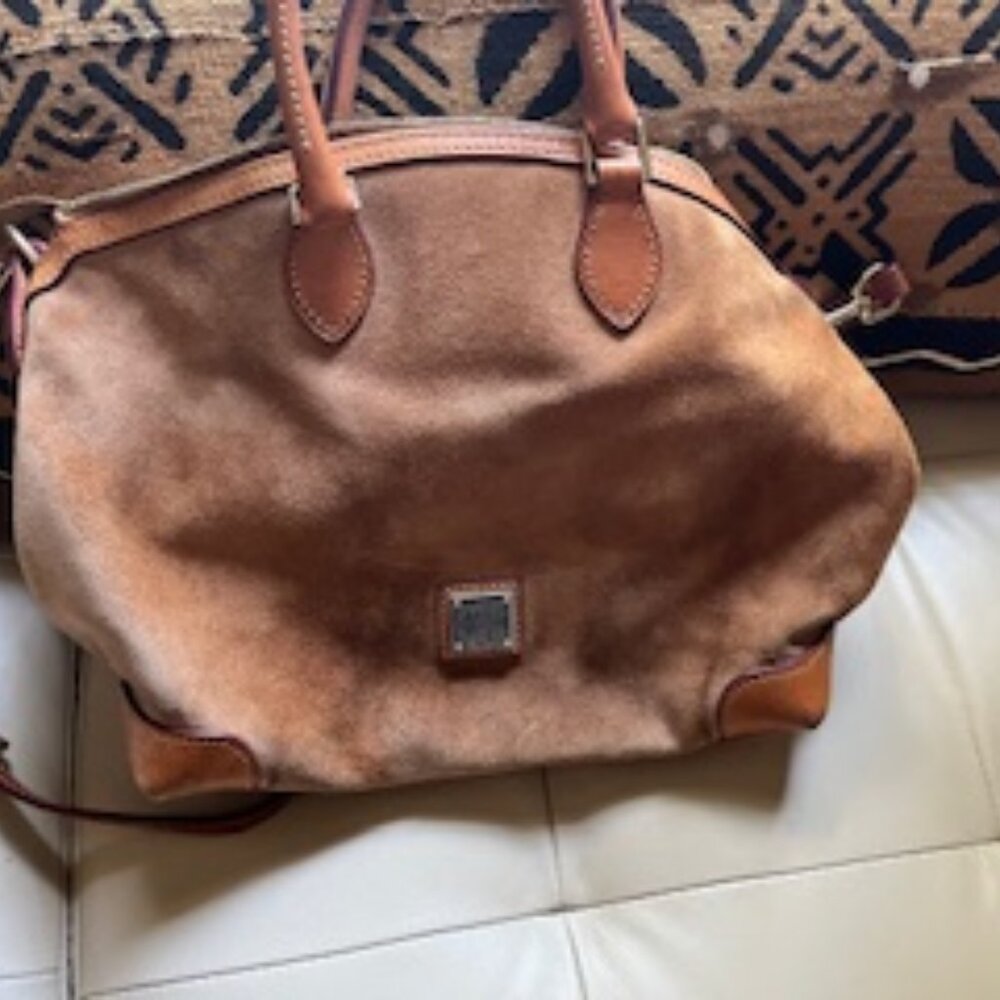 Dooney & Bourke Suede Satchel with Florentine Trim-RETIREMENT SALE!!!